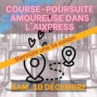 Course-poursuite amoureuse dans l’Aixpress. Le samedi 10 décembre 2022 à aix-en-provence. Bouches-du-Rhone.  10H00